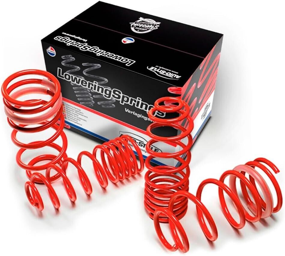 ATS Red Lowering Springs Set x4 Honda Civic Coupe 2/01-11/05 45mm