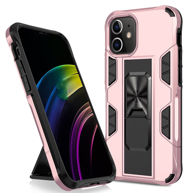 Armor Shockproof TPU + PC Magnetic Protective Case with Invisible Holder, For iPhone 8 Plus & 7 Plus, For iPhone SE 2022 / SE 2020 & 8 & 7, For iPhone 11 Pro, For iPhone 11, For iPhone 11 Pro Max, For iPhone XS / X, For iPhone XR, For iPhone XS Max