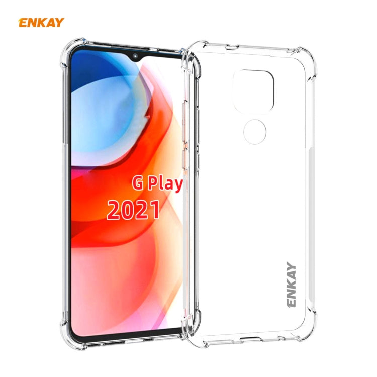 Hat-Prince ENKAY Clear TPU Shockproof Case Soft Anti-slip Cover, For Motorola Moto G Play 2021, For Motorola Moto G Power 2021, For Motorola Moto G Stylus 2021, For Motorola Moto G30 / G10, For Google Pixel 5A 5G, For Honor V40, For Samsung Galaxy A02