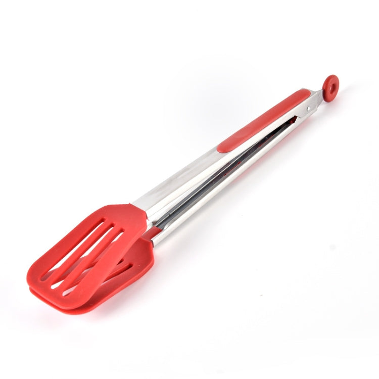 Stainless Steel Silicone Food Spatula Food Clip Barbecue Steak Clip Barbecue Baking Tool, Size: 9 Inch (Random Color Delivery), 9 Inch (Random Color Delivery), 12 Inch (Random Color Delivery), 9 Inch With Bracket(Random Color Delivery)