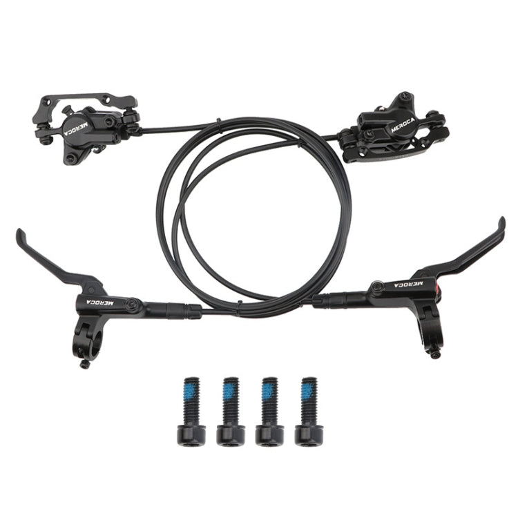 Meroca M800 Bicycle Brake Mountain Bike Universal Bilateral Brake Oil Pressure Disc Brake, Style:, 1 Pair Oil Brakes, 1 Pair Oil Brakes + 1 Pair Disc Brakes, Right Front 800mm, Left Back 1400mm, Right Front 800mm + Disc Brake