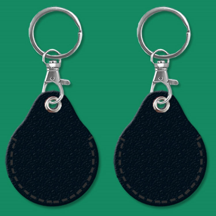 2pcs Cute Sensor Access Door Card Cover Keychain Elevator Water Drops Round Key Holder, Black, Pink, Wine Red, Pinch Winnie the Pooh, Pinch Strawberry Bear, Purple Rabbit, Cookie Doraemon, Fortune Cat, Circus, Starry Bear, Starry Bunny, Rich Woman Red