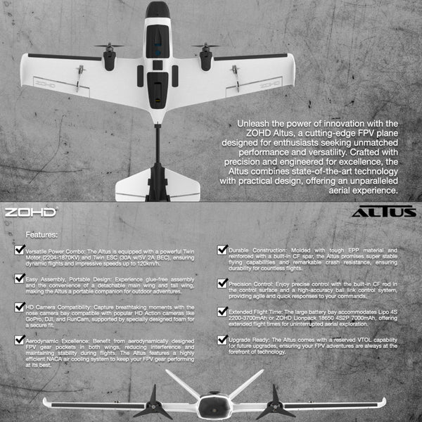 ZOHD Altus Twin Motor FPV Plane
