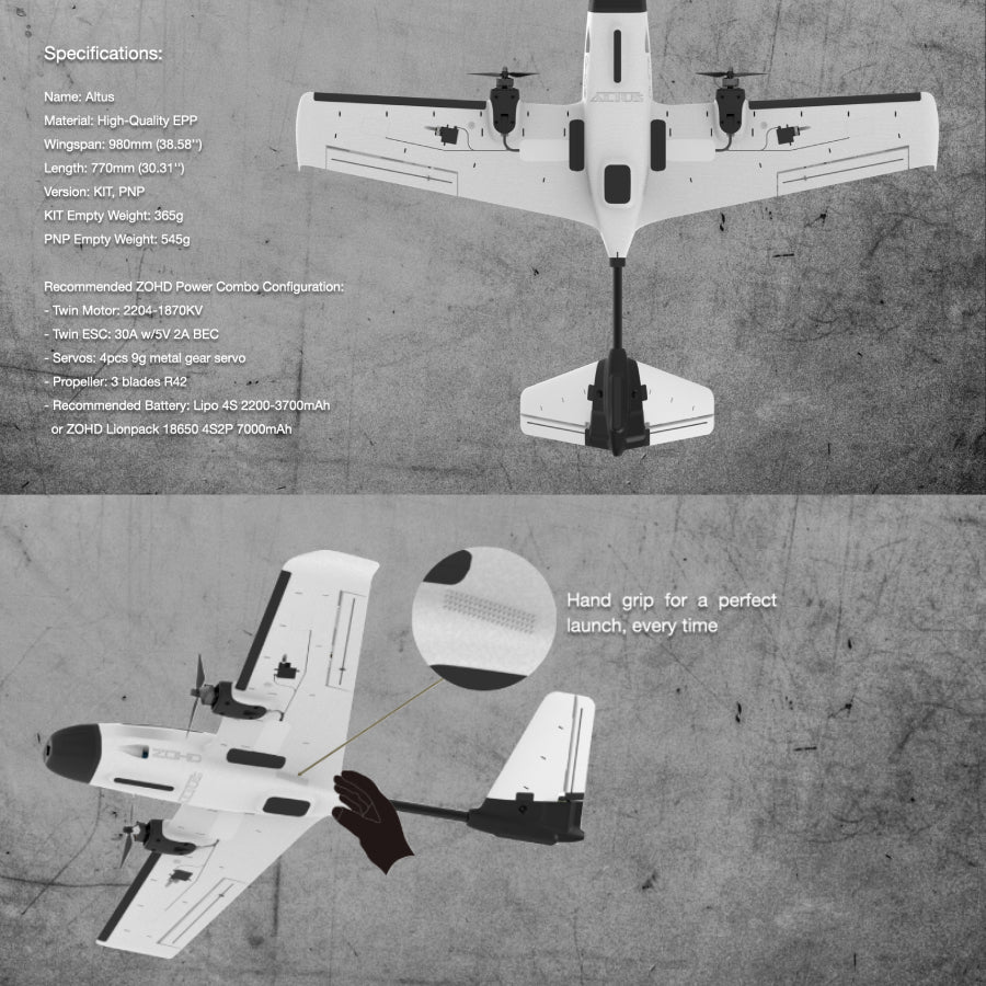 ZOHD Altus Twin Motor FPV Plane