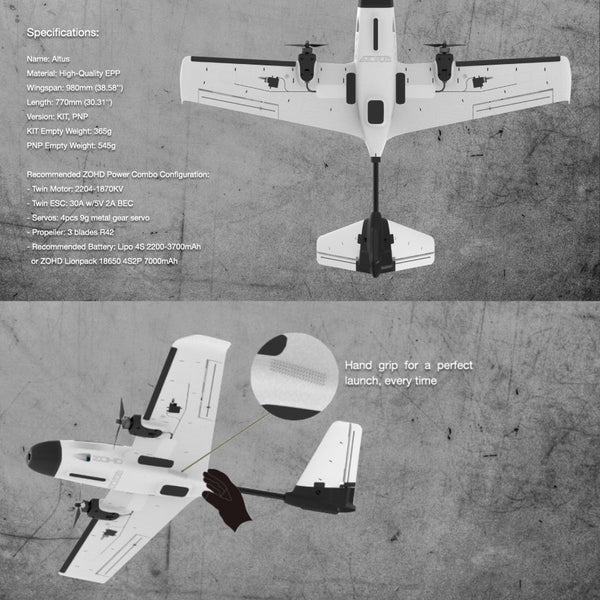 ZOHD Altus Twin Motor FPV Plane