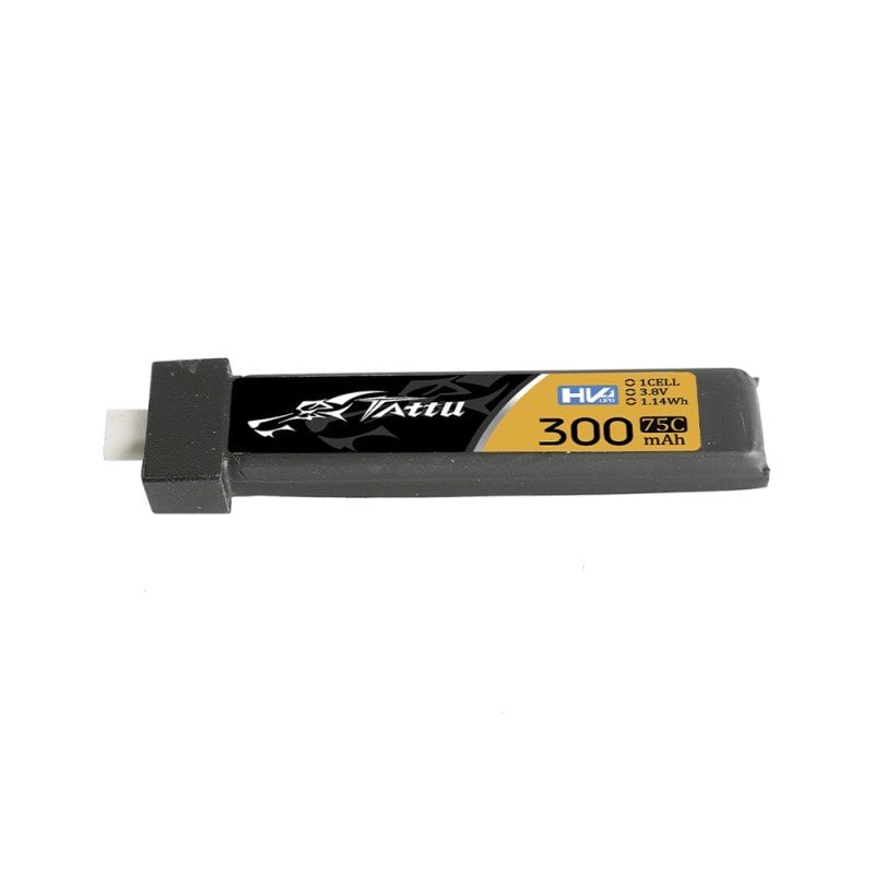 Tattu 300mAh 3.8V 75C 1S1P HV Lipo Battery Pack with BT 2.0 plug