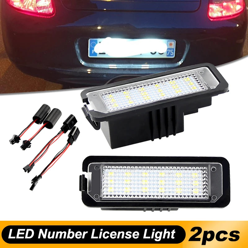 2Pcs For Porsche 911 Carrera Targa 987 Boxster Cayman 958 Cayman 987 981 Cayenne 958 2011-20 Macan 95B LED License Plate Lights