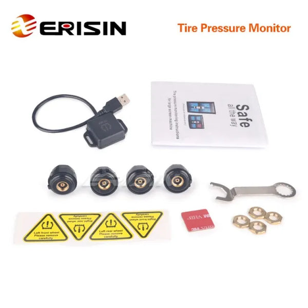 ES341 USB TPMS Module Tire Pressure Tyre Monitoring 4 Sensors For Android Car Stereo Headunit ICE 7.1 8.0 8.1 9.0 Units