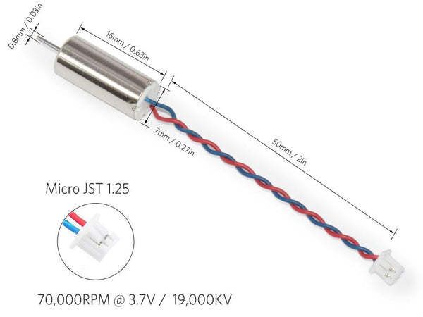 BetaFPV 7x16mm (0716) 19000kV Coreless Brushed Motor Pack