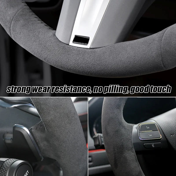 Customized Car Steering Wheel Braid Soft Suede Cover For BMW E81 E90 Pack M Sport M3 E91 E92 E93 E87 E82 E88 X1 E84