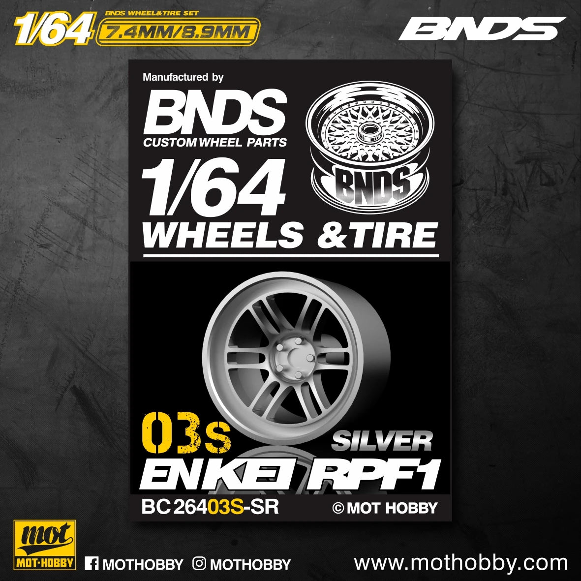 BNDS 1/64 Wheels With Rubber Tires ABS Assembly Rims Modified Parts for 1:64 Model Car VIP Style Detail-up Set New Clearance