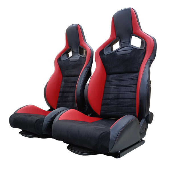 JBR1039R  JIABEIR Newest Adjustable PVC Leather Universal Racing Suede Car Seats Color Customized