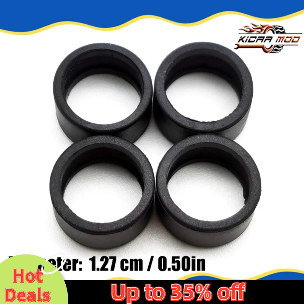 1/64 Rubber Tires for Hot Wheels and Off-road Vehicle Detail-up Replacement Parts Model Car Toys 10.7mm/12.7mm /17mm(1 Sets)