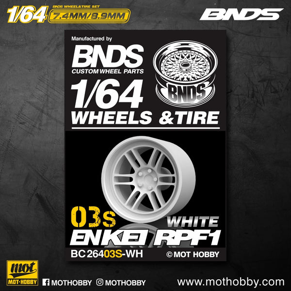 BNDS 1/64 Wheels With Rubber Tires ABS Assembly Rims Modified Parts for 1:64 Model Car VIP Style Detail-up Set New Clearance