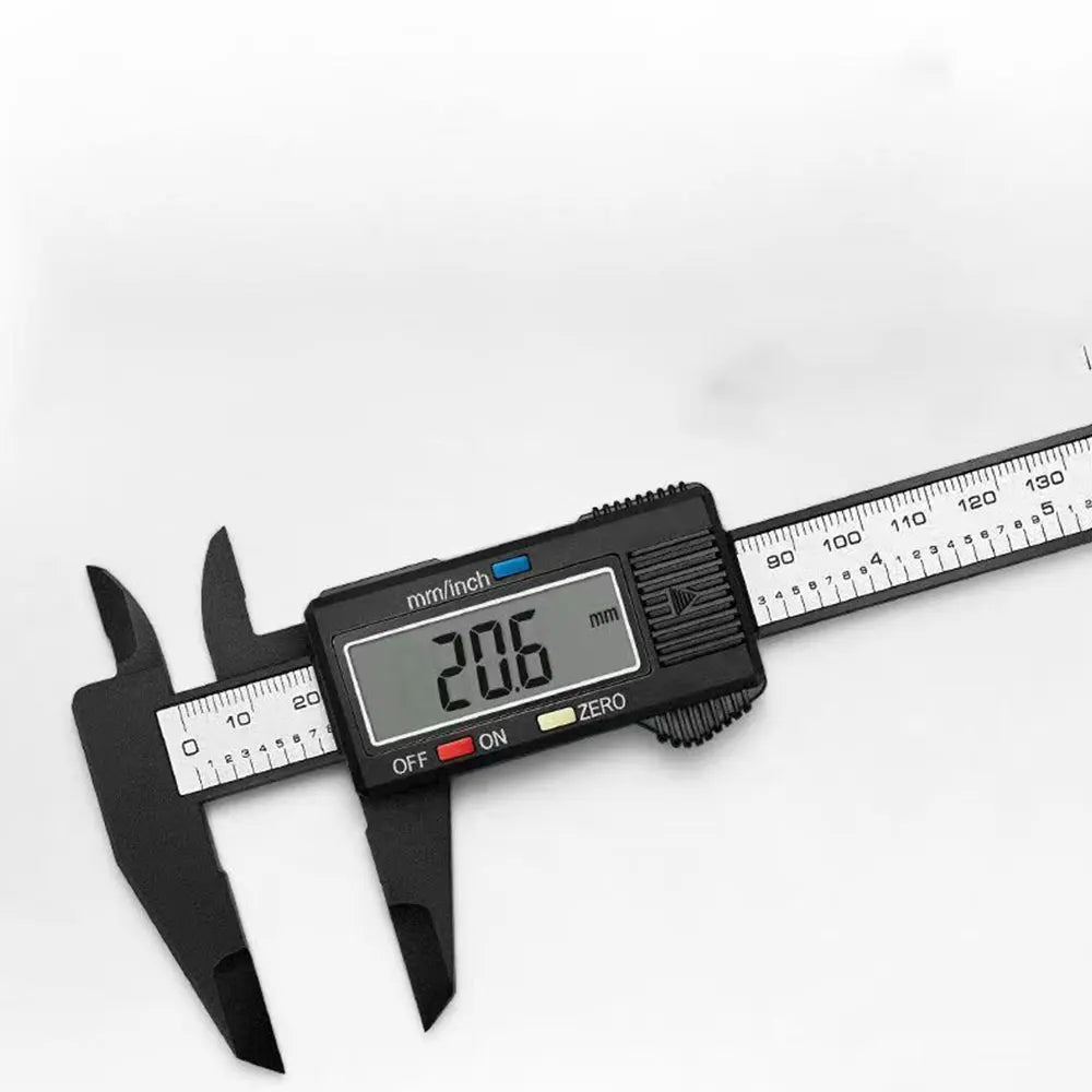 Electronic Digital Caliper Inch/Metric Conversion 0-6 Inch/150 Mm Carbon Fiber Gauge Micrometer Extra Large LCD Measuring Tool