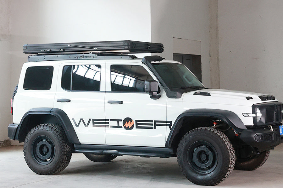 WEIER WERT-004 Vehicle ABS Hard shell Pop Up Roof Top Tent - For Car / RV / Pickup / Van / Camper / 4x4 - 2 Person 300Kg 3000mm water proof