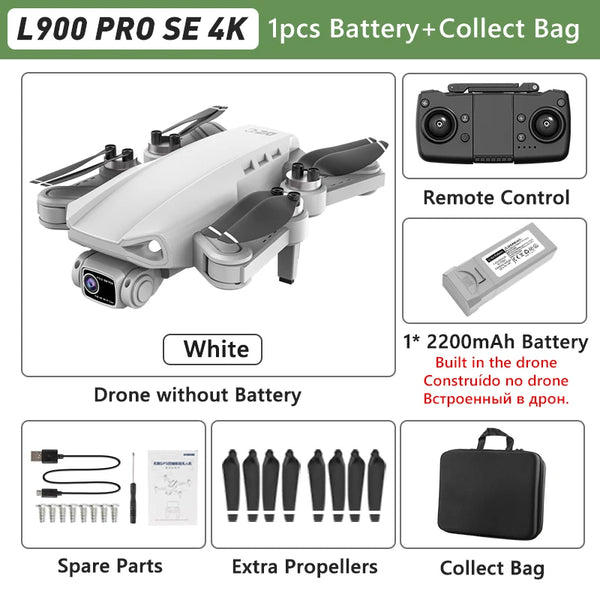 L900 Pro MAX GPS Drone 4K Professional HD Dual Camera 5G Wifi 360° Obstacle Avoidance Brushless Foldable Quadcopter RC Drone Toy