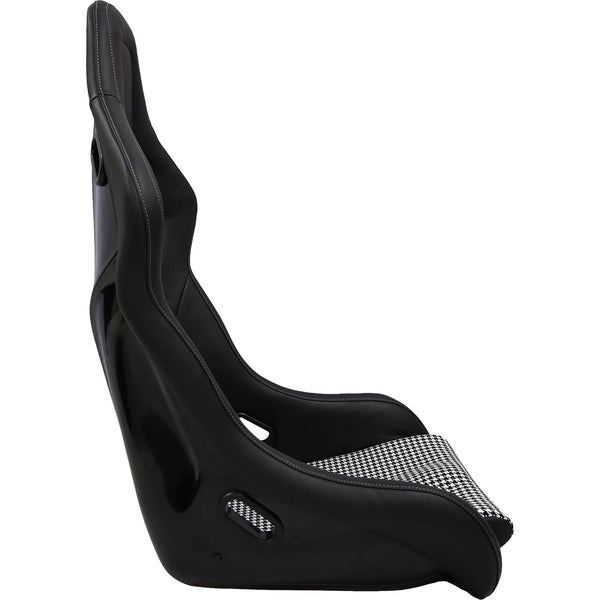 JBR SINGLE (x1) Large Universal Bucket Seat Strong Fiberglass & PVC Leather Racing Seats W/Side Mounting And Double Slider