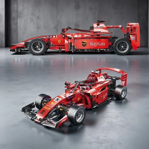 MOC Technical Red Car Building Blocks Set Creative Racing Model Kit DIY Creative Assembly Bricks Toys Birthday Christmas Gift