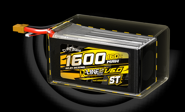 Tattu R-Line V6 1600mAh 6S 160C LiPo Battery with XT60 [ST]