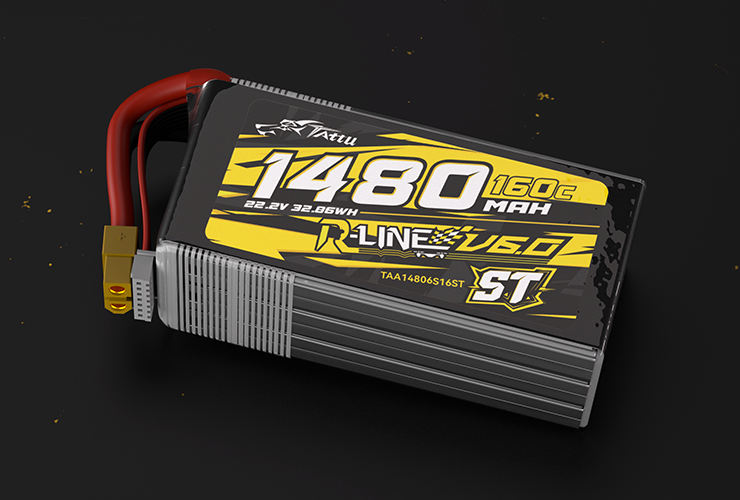 Tattu R-Line V6 1480mAh 6S 160C LiPo Battery with XT60 [ST]