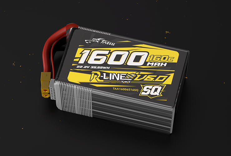 Tattu R-Line V6 1600mAh 6S 160C LiPo Battery with XT60 [SQ]