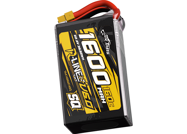 Tattu R-Line V6 1600mAh 6S 160C LiPo Battery with XT60 [SQ]