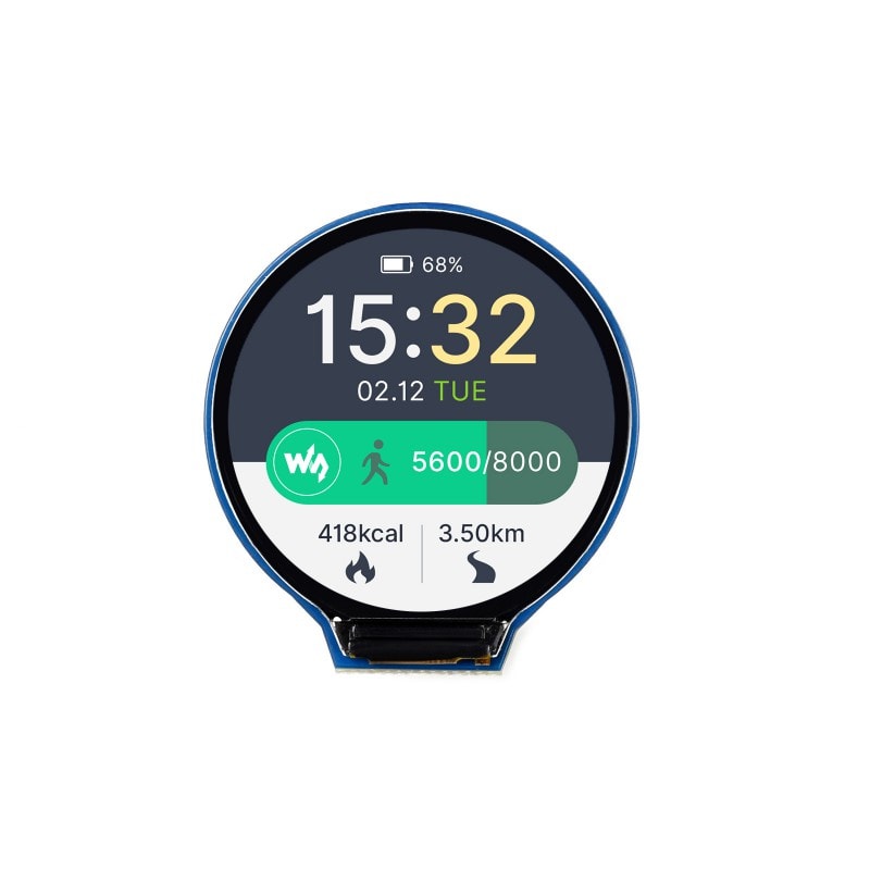 1.28inch Round LCD Display Module 240×240, 65K RGB