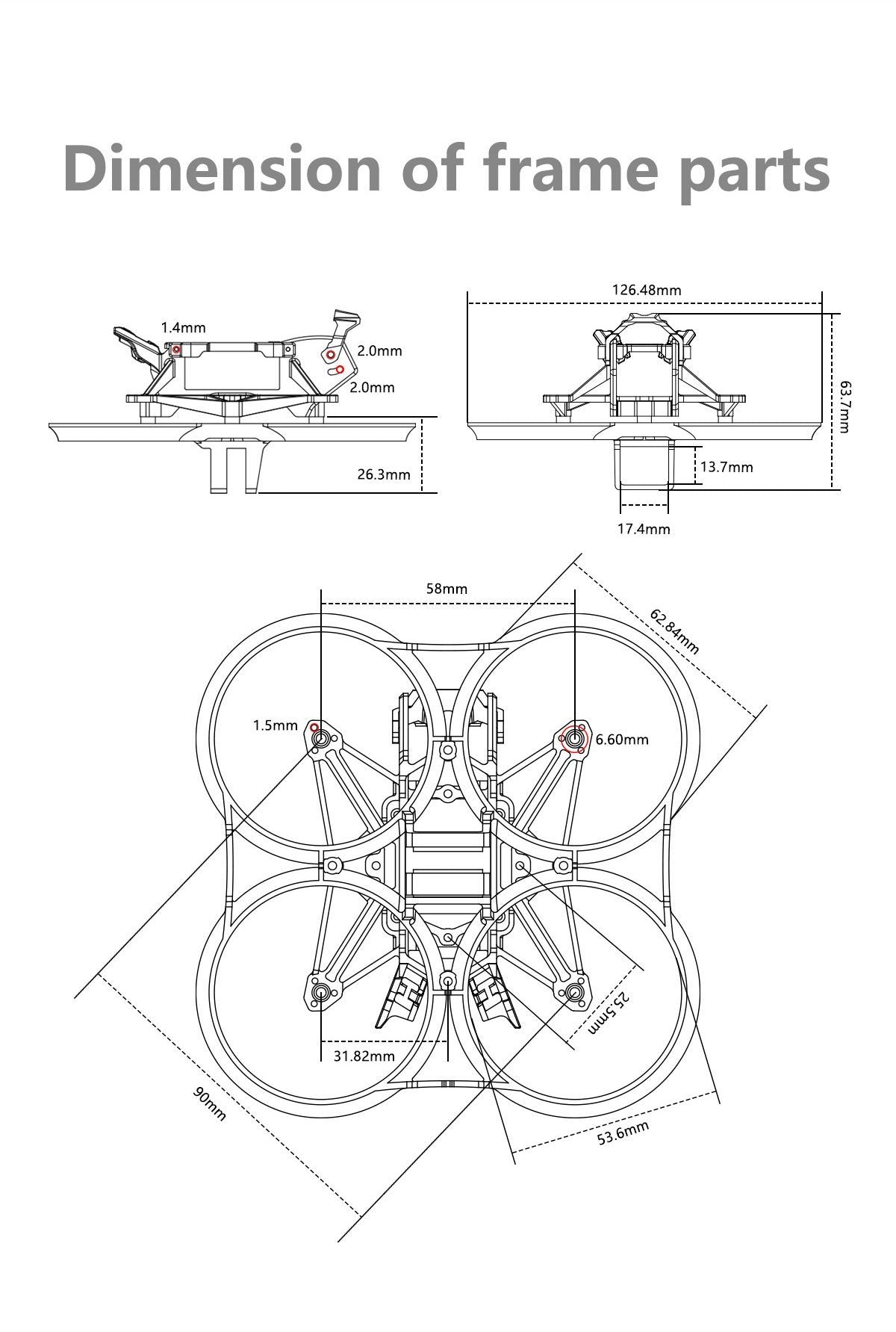 GEPRC DarkStar20 Cinewhoop Frame