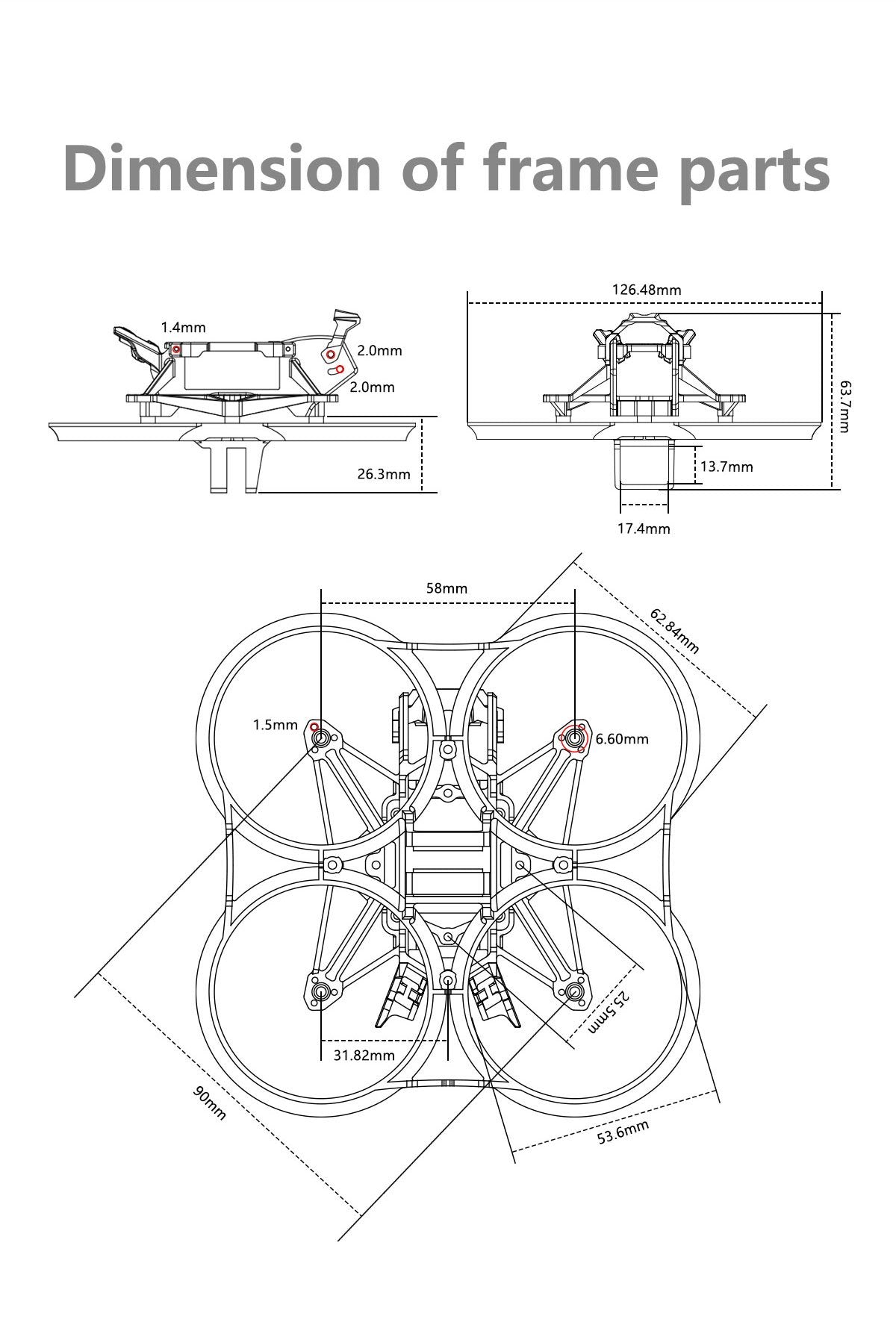 GEPRC DarkStar20 Cinewhoop Frame