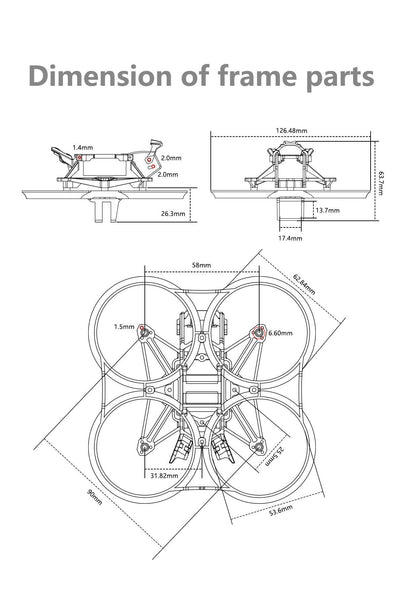 GEPRC DarkStar20 Cinewhoop Frame