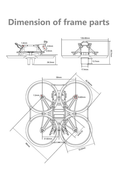 GEPRC DarkStar20 Cinewhoop Frame