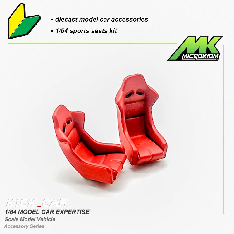1/64 Sports Seats for 1:64 Model Car Modified Parts Detail-up Kit  for Diecast Cars Vehicles Toy Hobby for Hotwheels Tomica