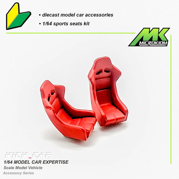 1/64 Sports Seats for 1:64 Model Car Modified Parts Detail-up Kit  for Diecast Cars Vehicles Toy Hobby for Hotwheels Tomica