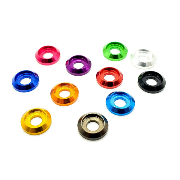 10pc M5 Button Head Washers Coloured Aluminium Pack