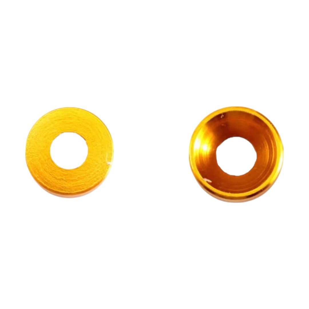 10pc M2 Cap Head Washers Coloured Aluminium Pack