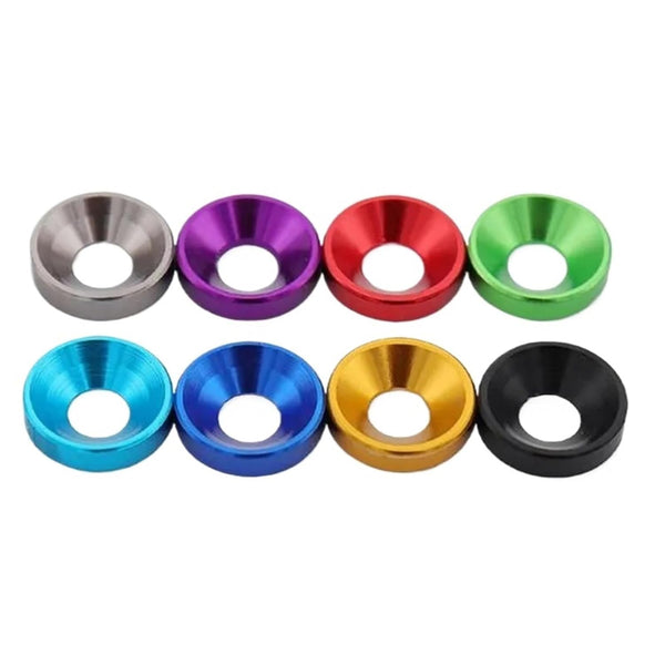 10pc M3 Cap Head Washers Coloured Aluminium Pack