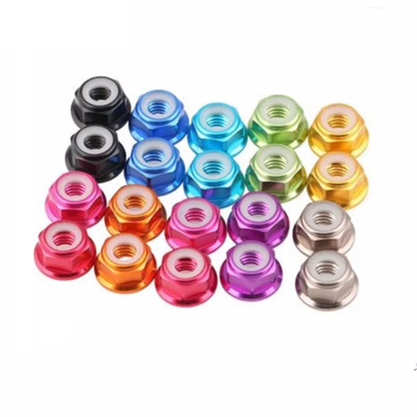 10pc M5 Nylon Locking CW Nuts pack 6061 Aluminium