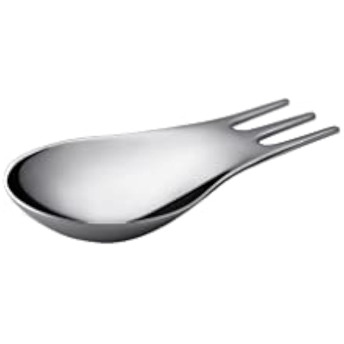Alessi Moscardino GIMR01S4 - Set of Four Design Multipurpose Cutlery, Synthesis of Fork and Spoon, in 18/10 Polished Stainless Steel
