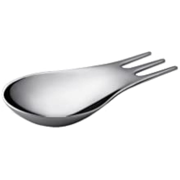 Alessi Moscardino GIMR01S4 - Set of Four Design Multipurpose Cutlery, Synthesis of Fork and Spoon, in 18/10 Polished Stainless Steel