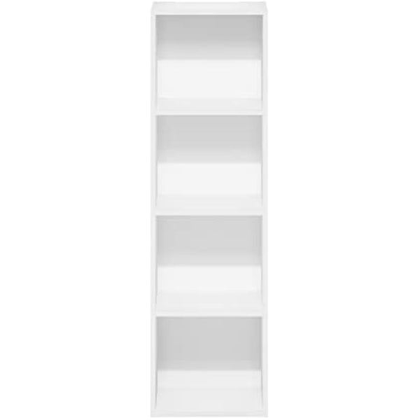 Furinno Pasir 4-Tier Open Shelf Bookcase, White