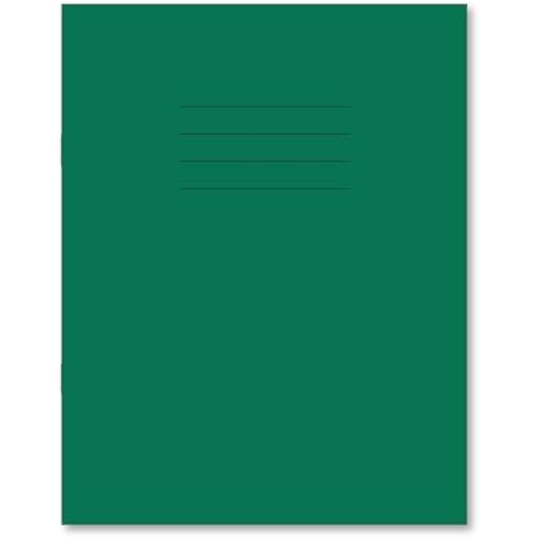 Hamelin 9 x 7-Inch 8 mm Ruled and Margin 48 Pages Exercise Book - Dark Green (Pack of 100) 100101386