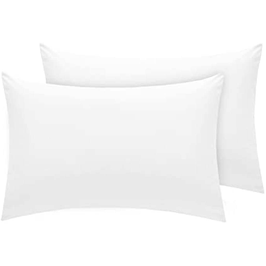 800 Thread Count - House Wife Pillow Cases - 100% Pure Egyptian Cotton Sateen Super Soft Hotel Quality Bedding, 2 House Wife Pillow Cases - White