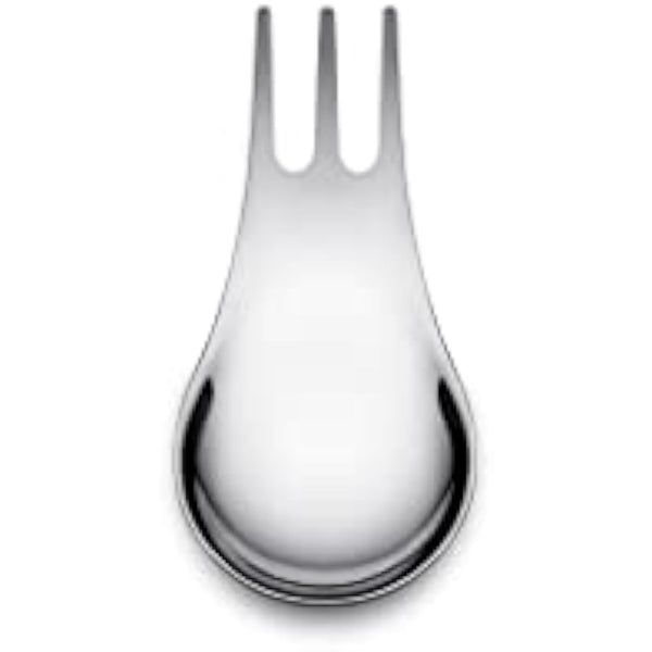 Alessi Moscardino GIMR01S4 - Set of Four Design Multipurpose Cutlery, Synthesis of Fork and Spoon, in 18/10 Polished Stainless Steel