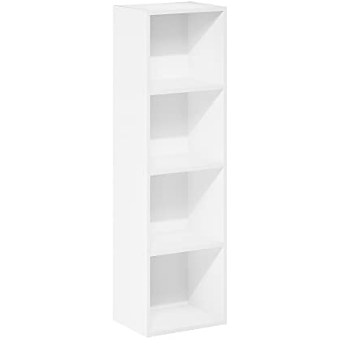 Furinno Pasir 4-Tier Open Shelf Bookcase, White