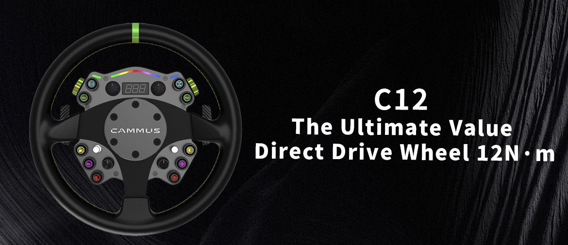 CAMMUS C12 New Model (2025) Direct Drive Racing Sim Simulator Steering Wheel PC