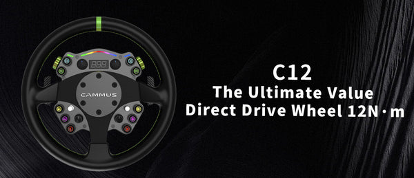 CAMMUS C12 New Model (2025) Direct Drive Racing Sim Simulator Steering Wheel PC
