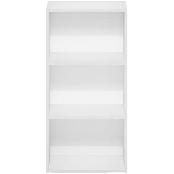 Furinno Luder 3-Tier Open Shelf Bookcase, White
