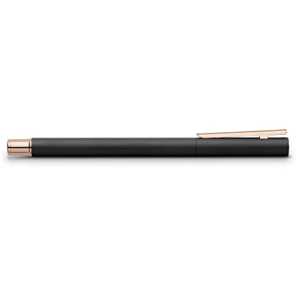 Faber-Castell Neo Slim 343101 Fountain Pen Metal Nib Width F Black with Rose Gold