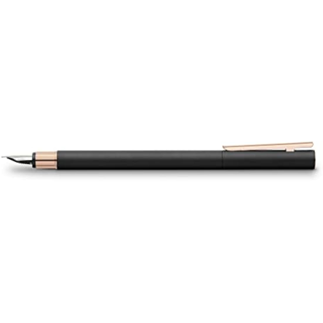 Faber-Castell Neo Slim 343101 Fountain Pen Metal Nib Width F Black with Rose Gold